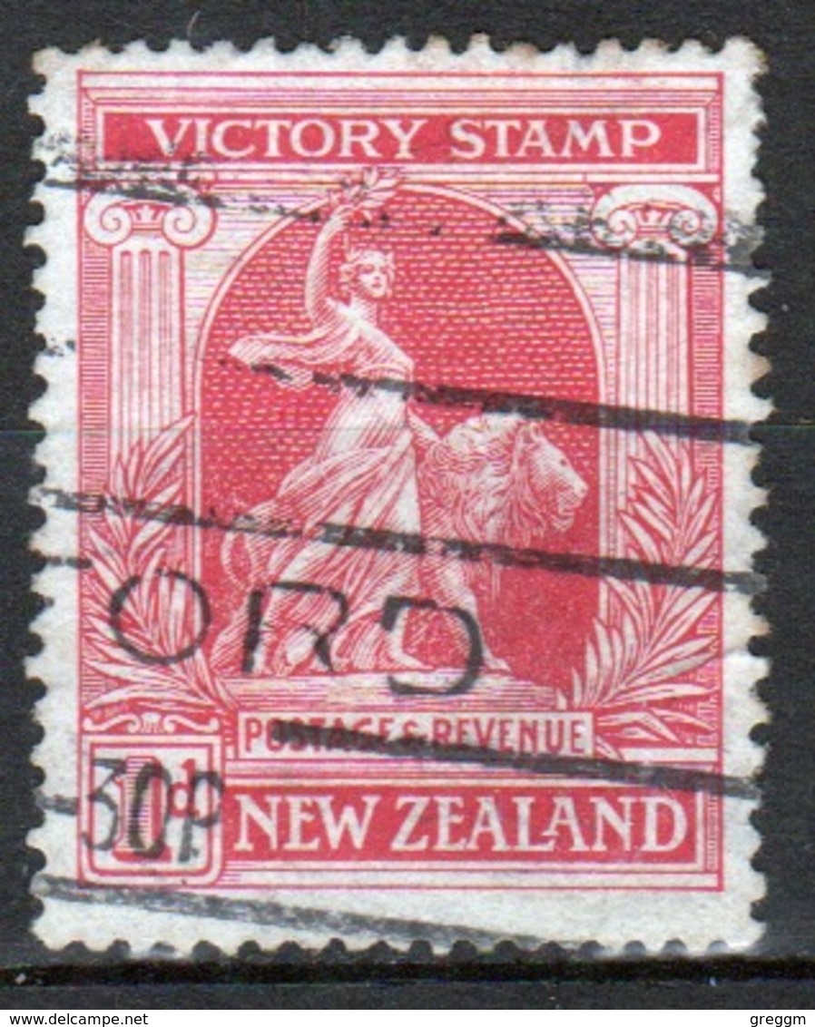New Zealand 1920 King George V 1d Carmine Red Stamp From The Victory Set. - Oblitérés