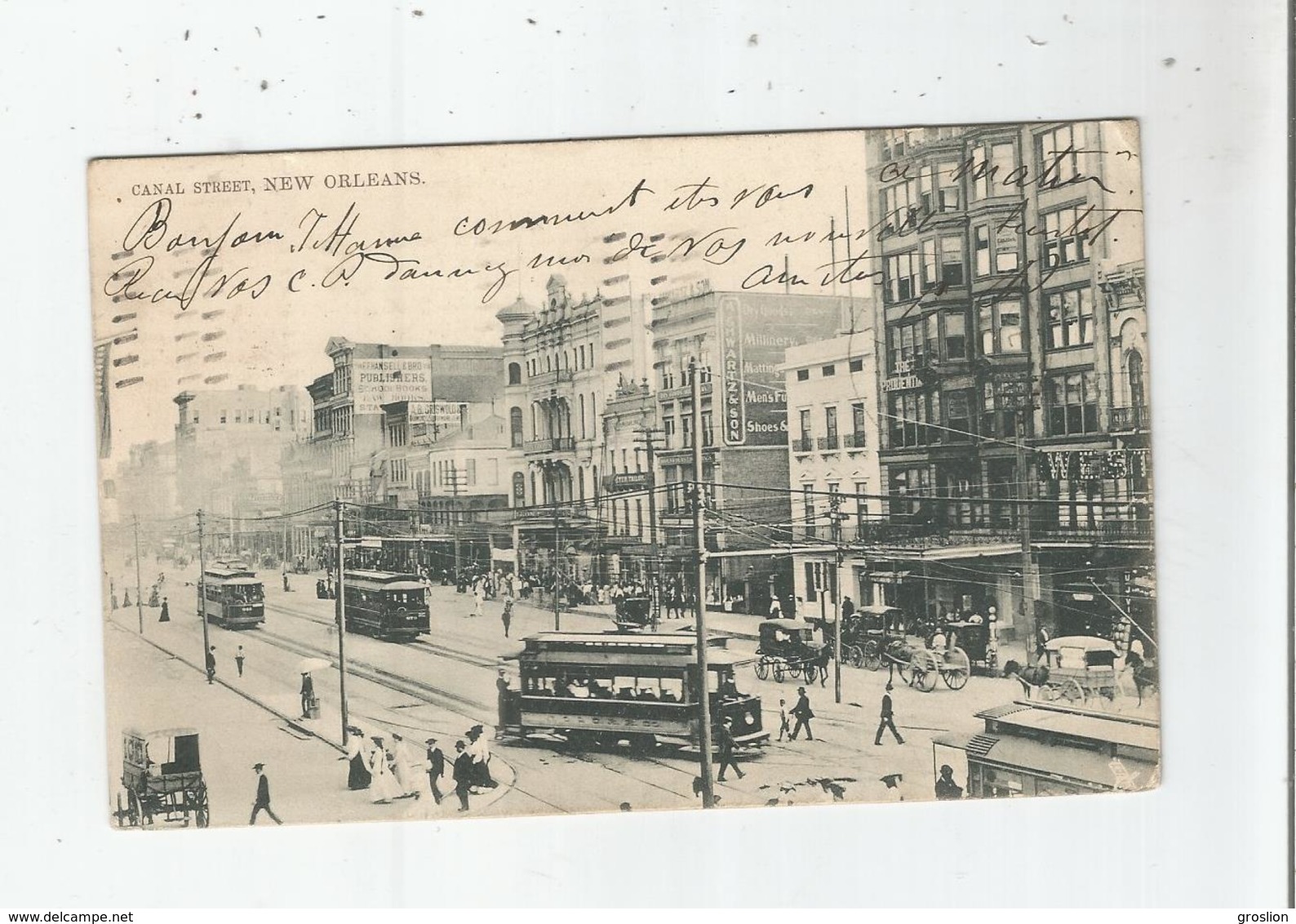 CANAL STREET NEW ORLEANS (TRAMWAYS) 1004          1904 - New Orleans