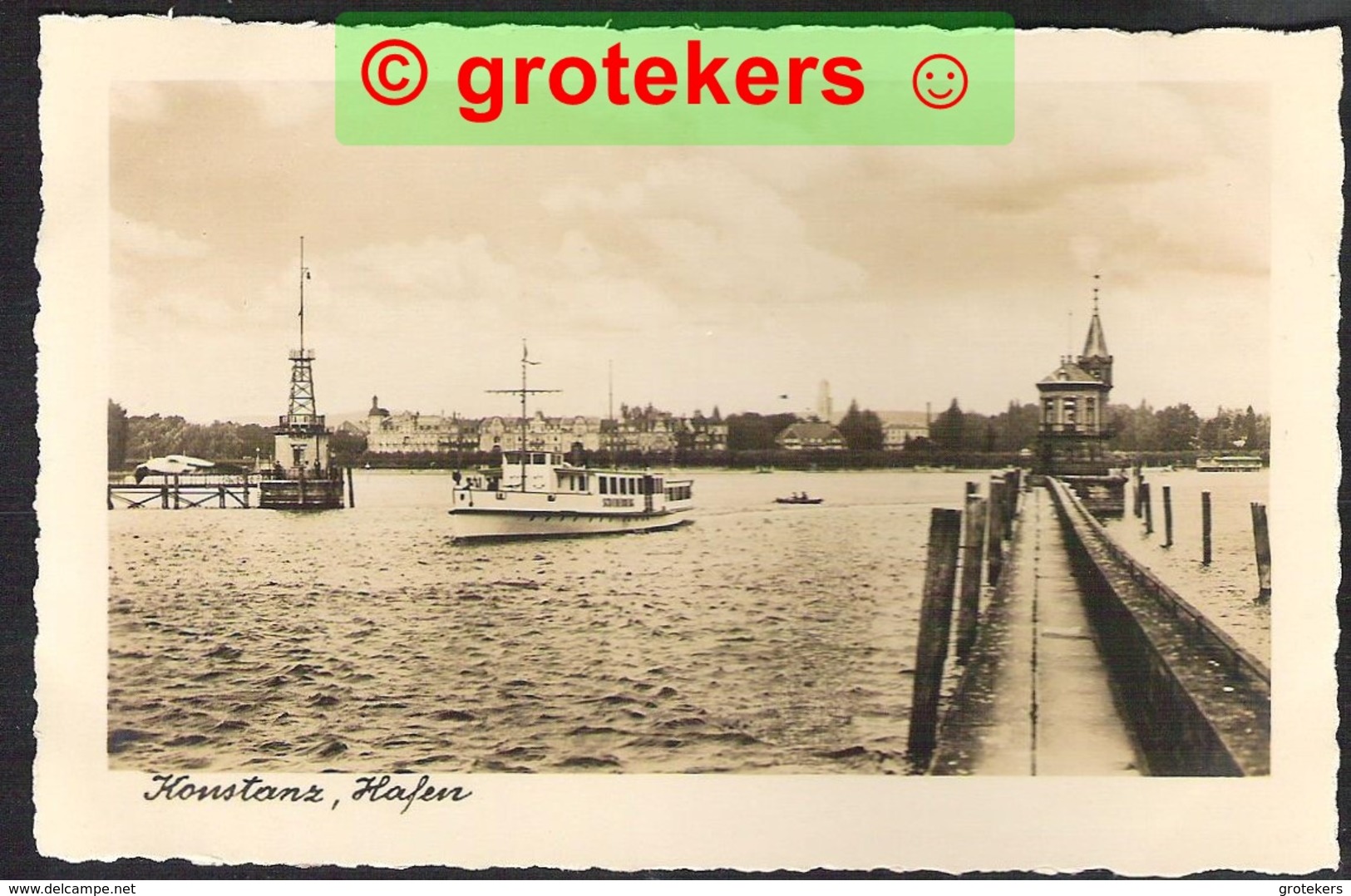 KONSTANZ Hafen ± 1932 Mit Schiff - Konstanz