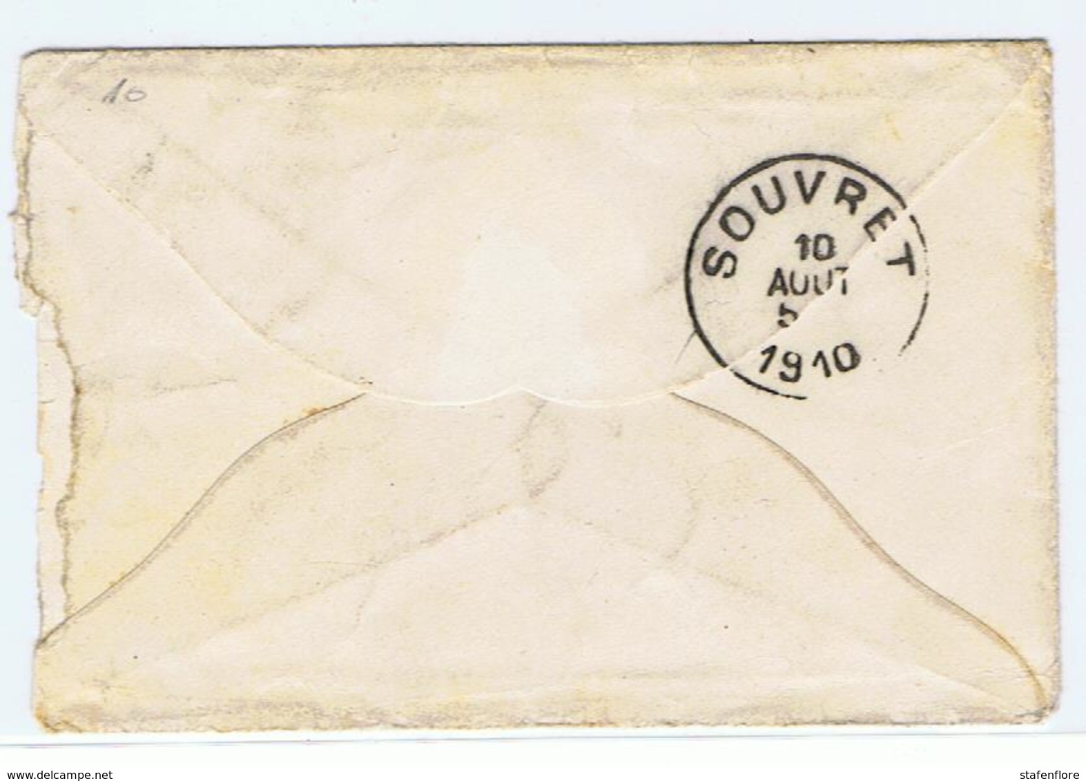 Zeer Mooi Document Met Postzegel Koning Leopold II Van Bastogne Naar Souvret - Other & Unclassified