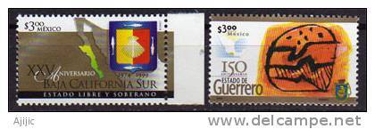 Mexique. Etats De Gerrero & Baja California.  2 T-p Neufs** (Scott 2162 & 2171) - Mexique