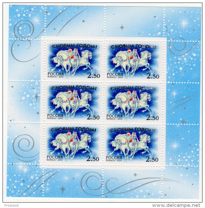 RUSSIE - 2001 - N° 6603  **   Nouvel An  (miniature Sheets) - Blocks & Sheetlets & Panes
