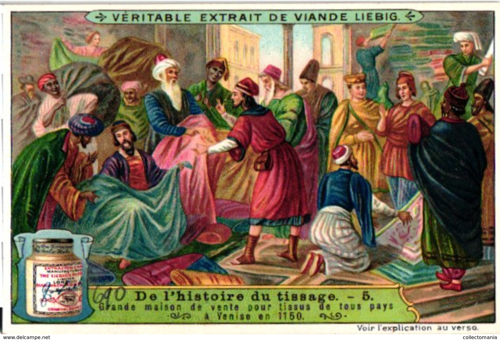 0979 Liebig 6 Cards- C1909- The Hisory Of Weaving-Tissage-Venise-Soie- Jacquard-Palermo-Charlemagne - Liebig
