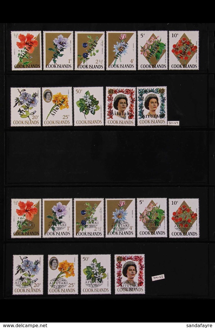 1972-1984 SUPERB NEVER HINGED MINT COLLECTION On Stock Pages, ALL DIFFERENT Complete Sets & Mini-sheets, Includes 1972 ( - Aitutaki