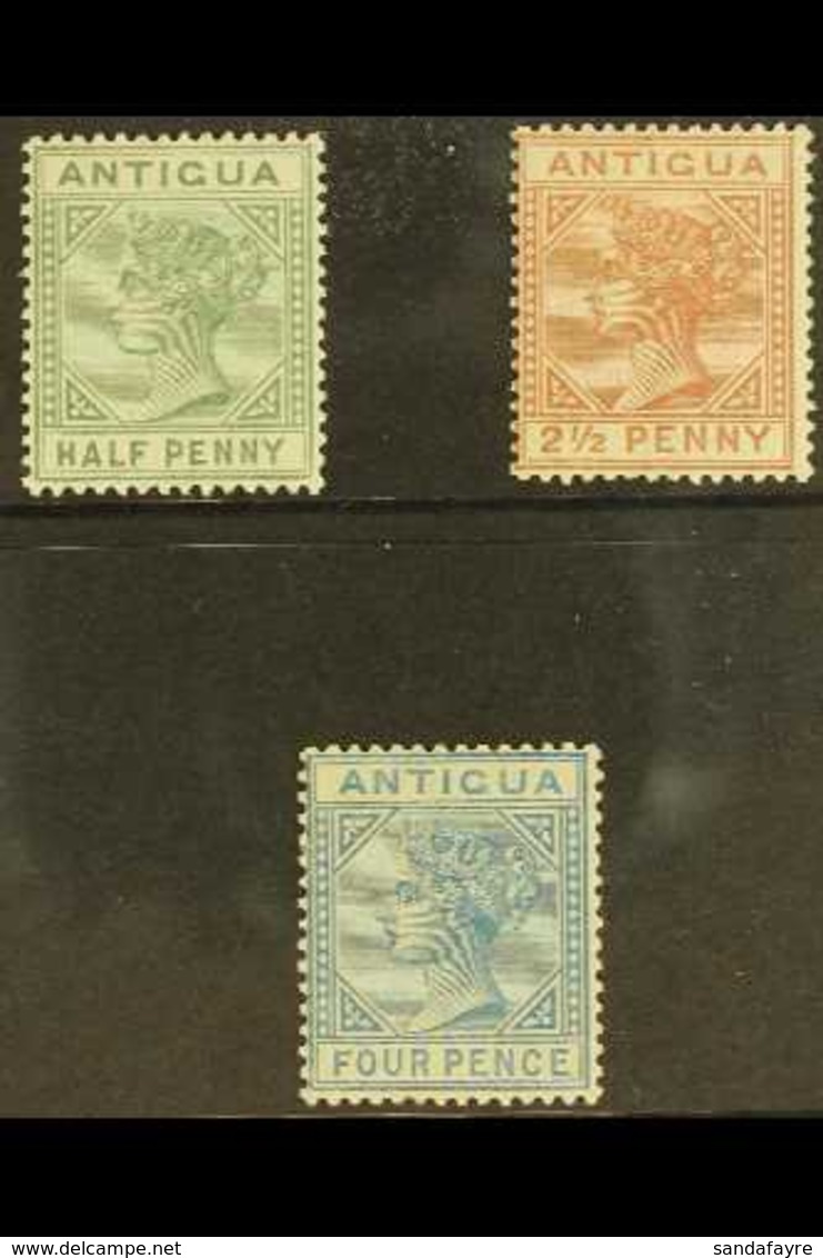 1882 ½d To 4d QV, Wmk CA, SG 21/3, Fine Mint Og. (3 Stamps) For More Images, Please Visit Http://www.sandafayre.com/item - Other & Unclassified