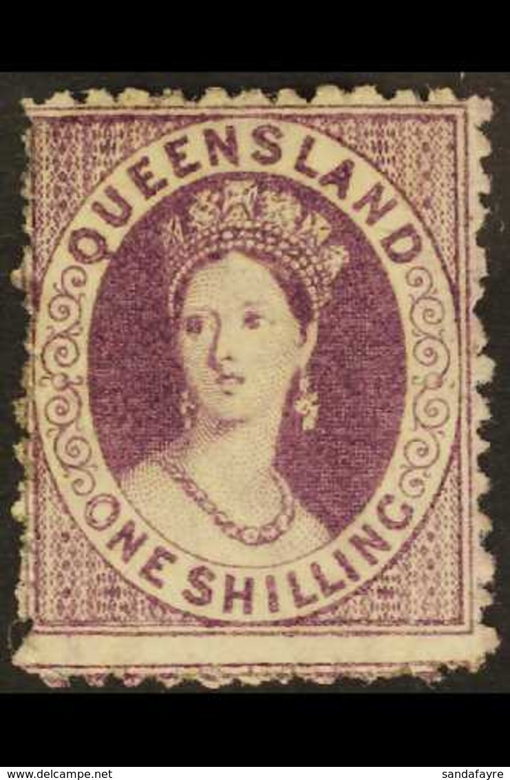 QUEENSLAND 1868-78 1s Purple Perf 12, Wmk Crown Over Q, SG 109, Very Fine Mint. For More Images, Please Visit Http://www - Andere & Zonder Classificatie