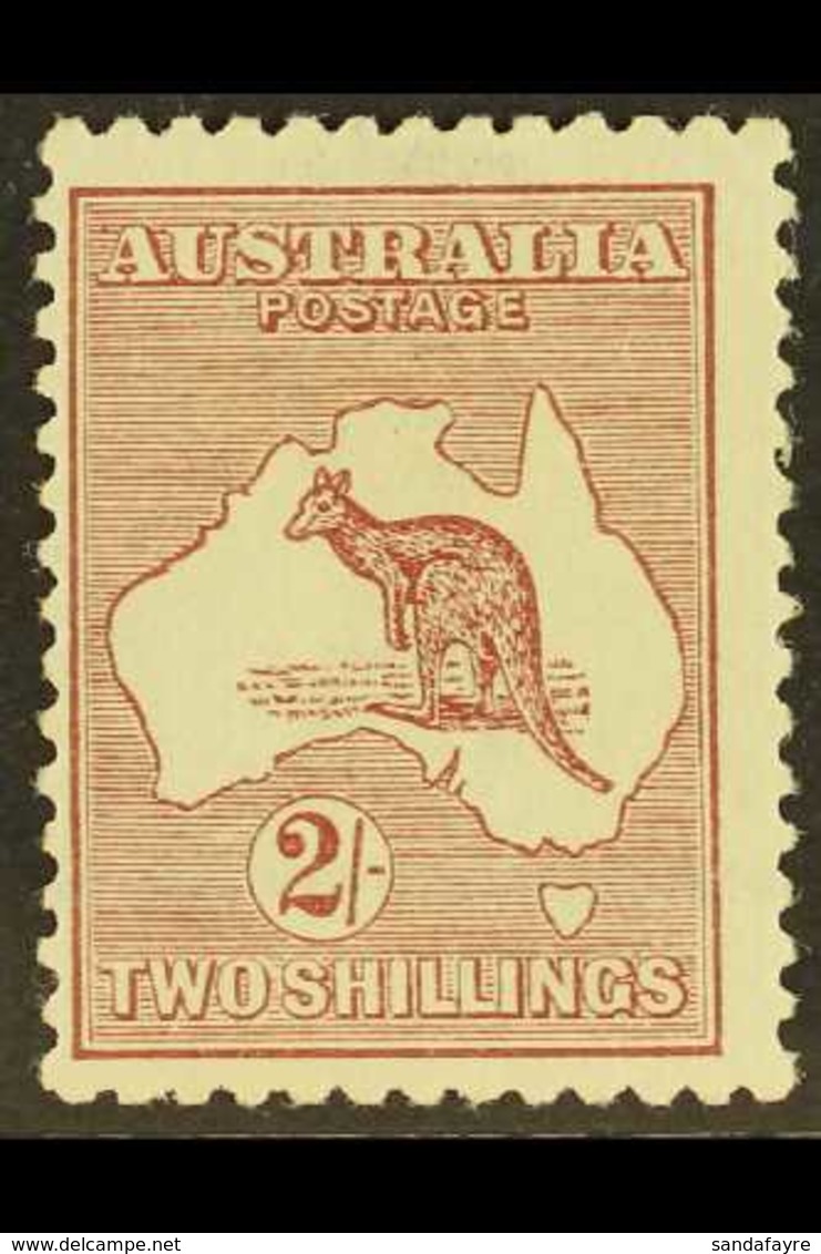 1923-24 2s Maroon Kangaroo, SG 74, Never Hinged Mint, Centred To Left. For More Images, Please Visit Http://www.sandafay - Other & Unclassified