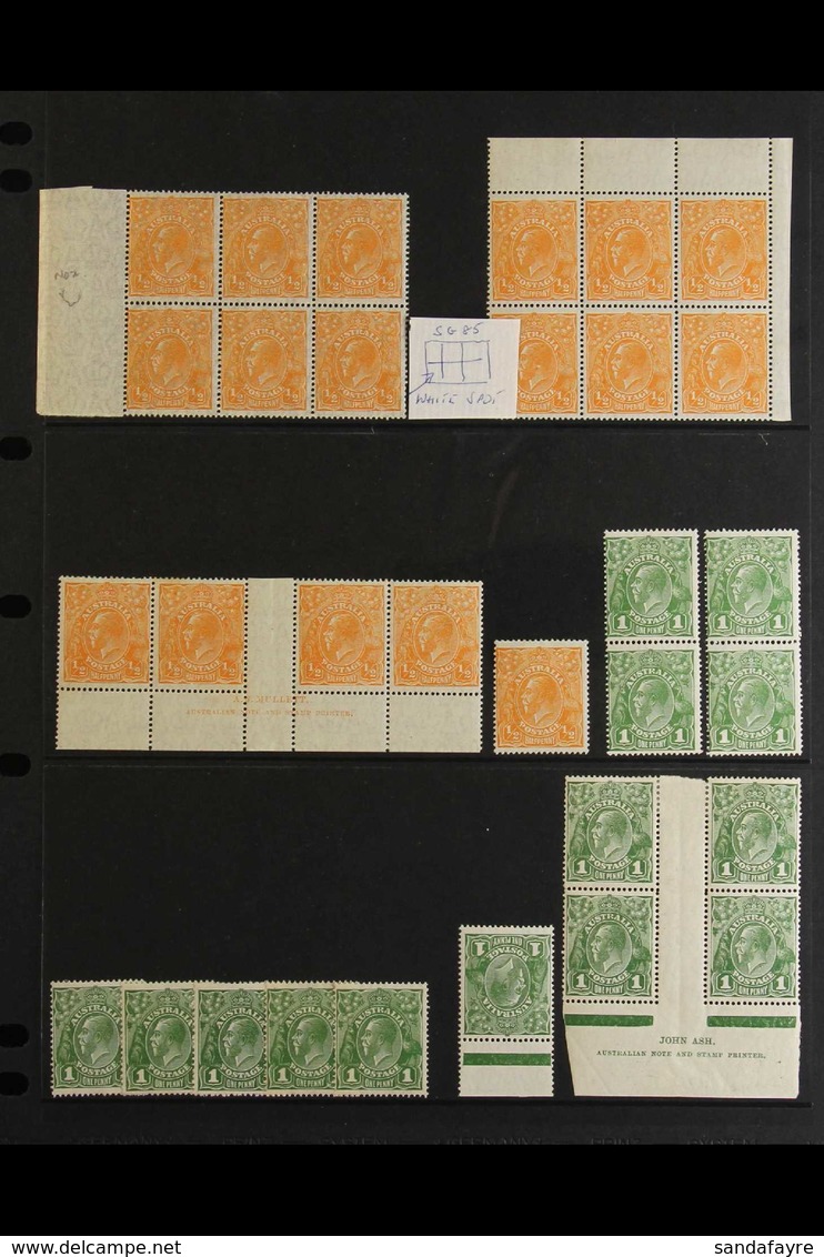 1926-30 KGV HEADS VFM / NHM PERF 14 COLLECTION. A Beautiful Collection Of Issues Watermarked Small Crown Over A With Muc - Andere & Zonder Classificatie