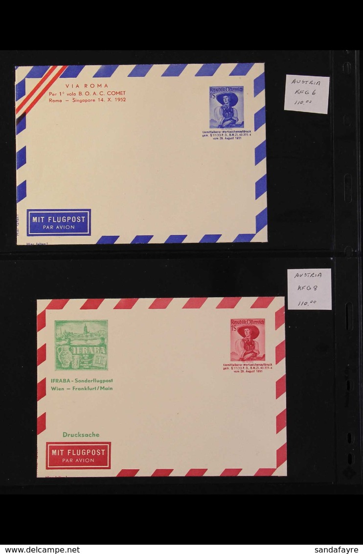 AEROGRAMMES 1950-1957 PRINTED TO PRIVATE ORDER Fine Unused All Different Collection. With Stamp Centenary (2), UPU Anniv - Sonstige & Ohne Zuordnung