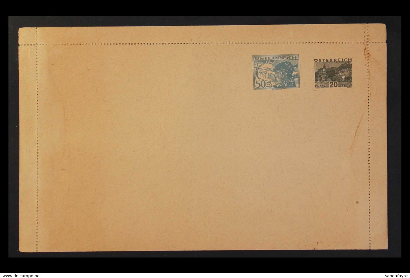 POSTAL STATIONERY 1933-34 50g+20g Letter Sheet, Kessler 301, Unused, Minor Light Staining. Scarce! For More Images, Plea - Sonstige & Ohne Zuordnung