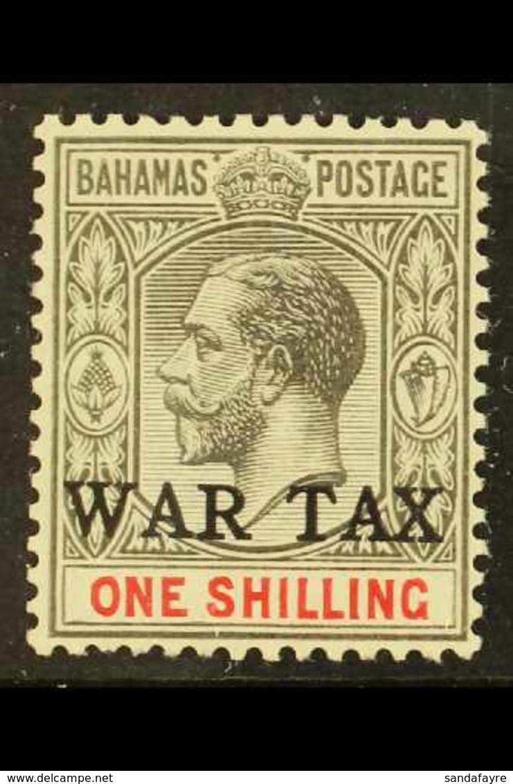 1918 1s Grey- Black And Carmine "WAR TAX" Overprinted, SG 95, Very Fine Mint, Only 1200 Printed. A Lovely Example! For M - Otros & Sin Clasificación