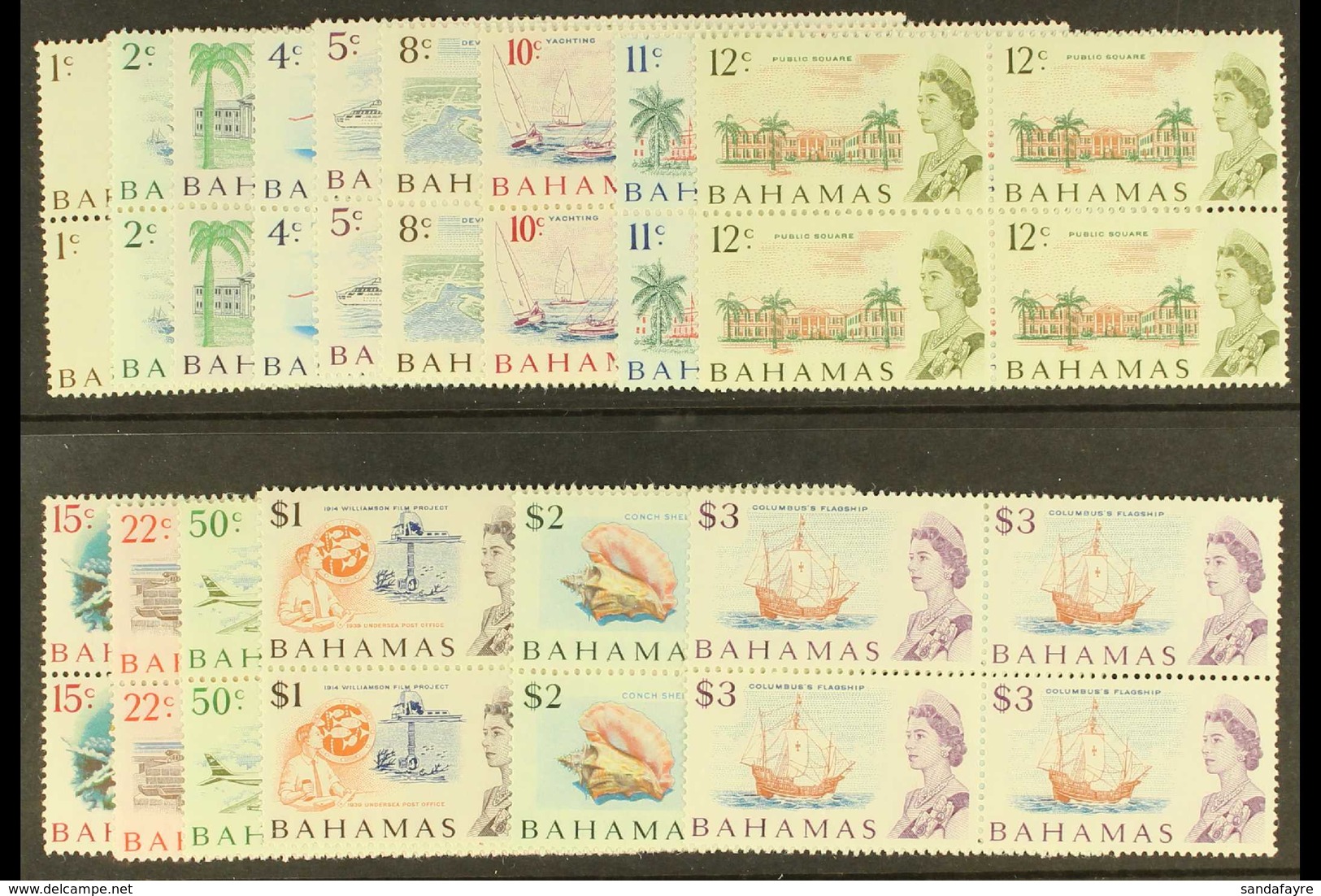 1967 Complete Definitive Set, SG 295/309, As Never Hinged Mint Blocks Of Four. (15 Blocks, 60 Stamps) For More Images, P - Otros & Sin Clasificación