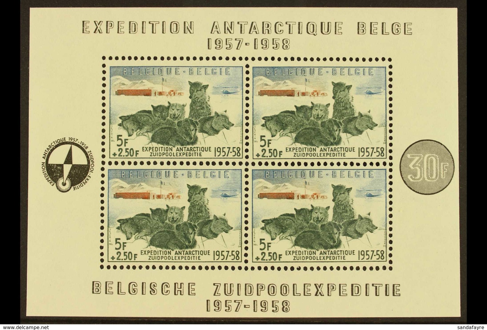 1957-58 Antarctic Exploration Miniature Sheet, Cob Block 31, SG MS1620, Never Hinged Mint (1 M/s) For More Images, Pleas - Sonstige & Ohne Zuordnung