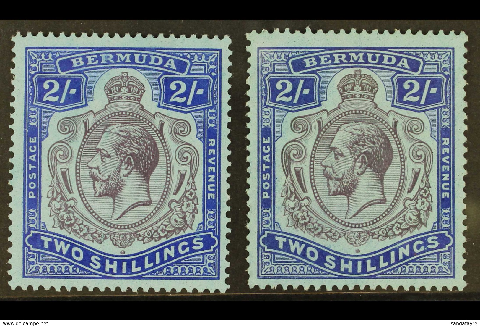 1924-32 2s, The Two Shades, SG 88 & 88g, Fine Mint. (2) For More Images, Please Visit Http://www.sandafayre.com/itemdeta - Bermuda