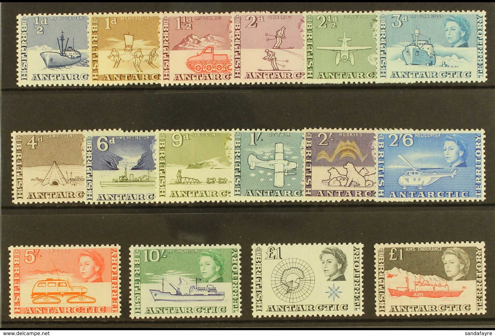 1963-69 Complete Definitive Set, SG 1/15a, Lightly Hinged Very Fine Mint (16 Stamps) For More Images, Please Visit Http: - Otros & Sin Clasificación
