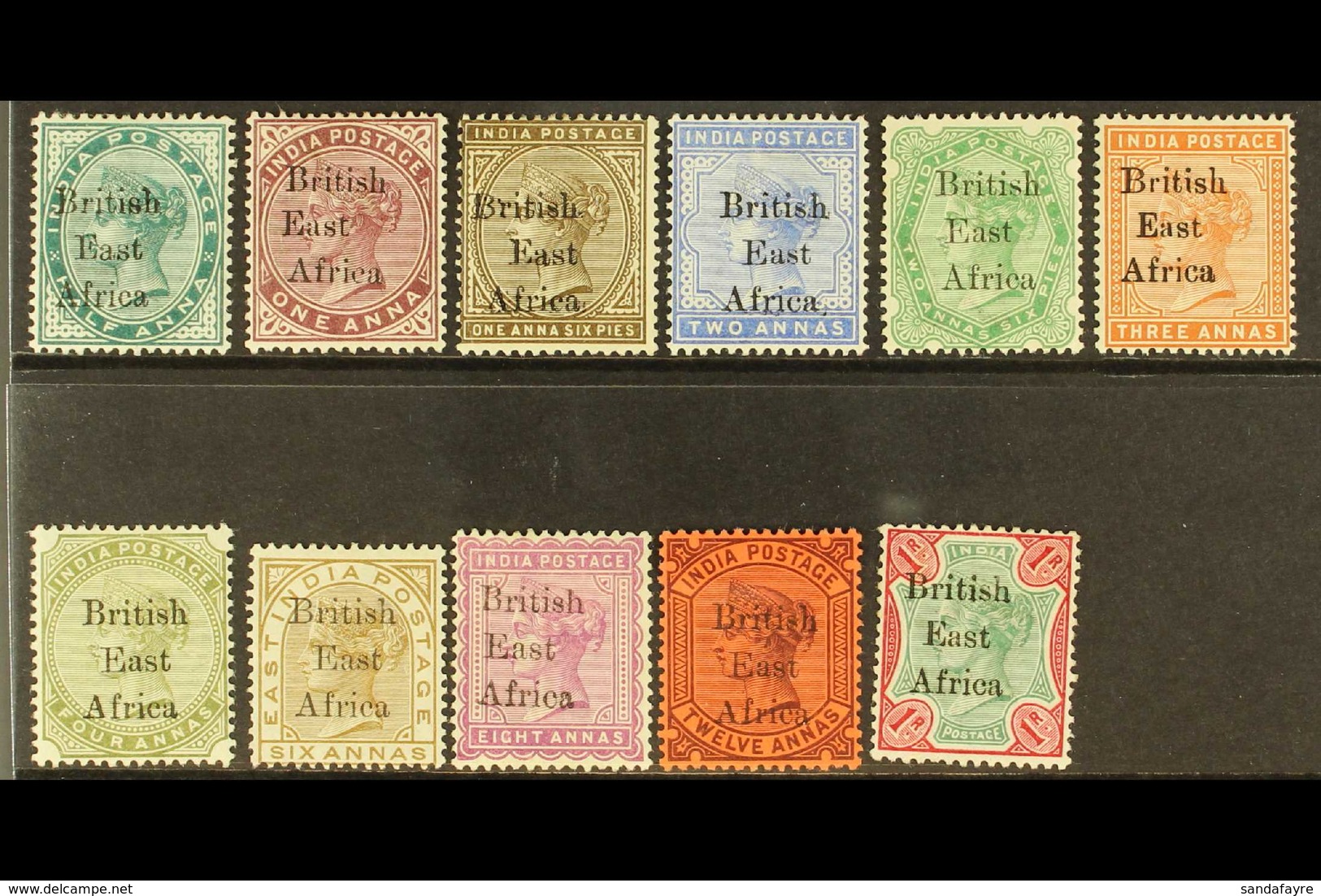 1895-96 Set To 12a And 1r Green & Carmine, SG 49/58, 60, Fine Mint. (11 Stamps) For More Images, Please Visit Http://www - Britisch-Ostafrika