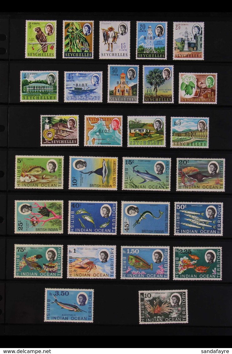 1968-98 NEVER HINGED MINT COLLECTION All Different, On Stock Pages, 1968 & 1968-70 Defins Most Values From Each Set, 197 - British Indian Ocean Territory (BIOT)