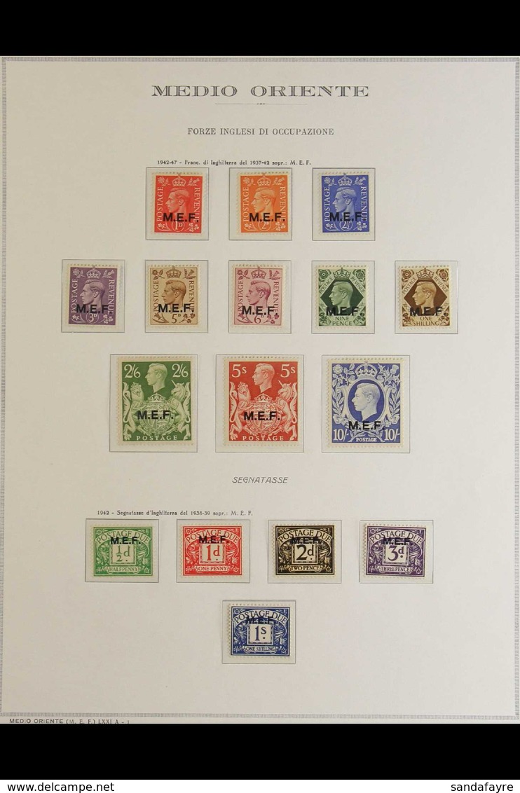 1943-1951 COMPLETE SUPERB NEVER HINGED MINT COLLECTION On Hingeless Pages, All Different, Complete SG M11/TD10, Includes - Africa Oriental Italiana