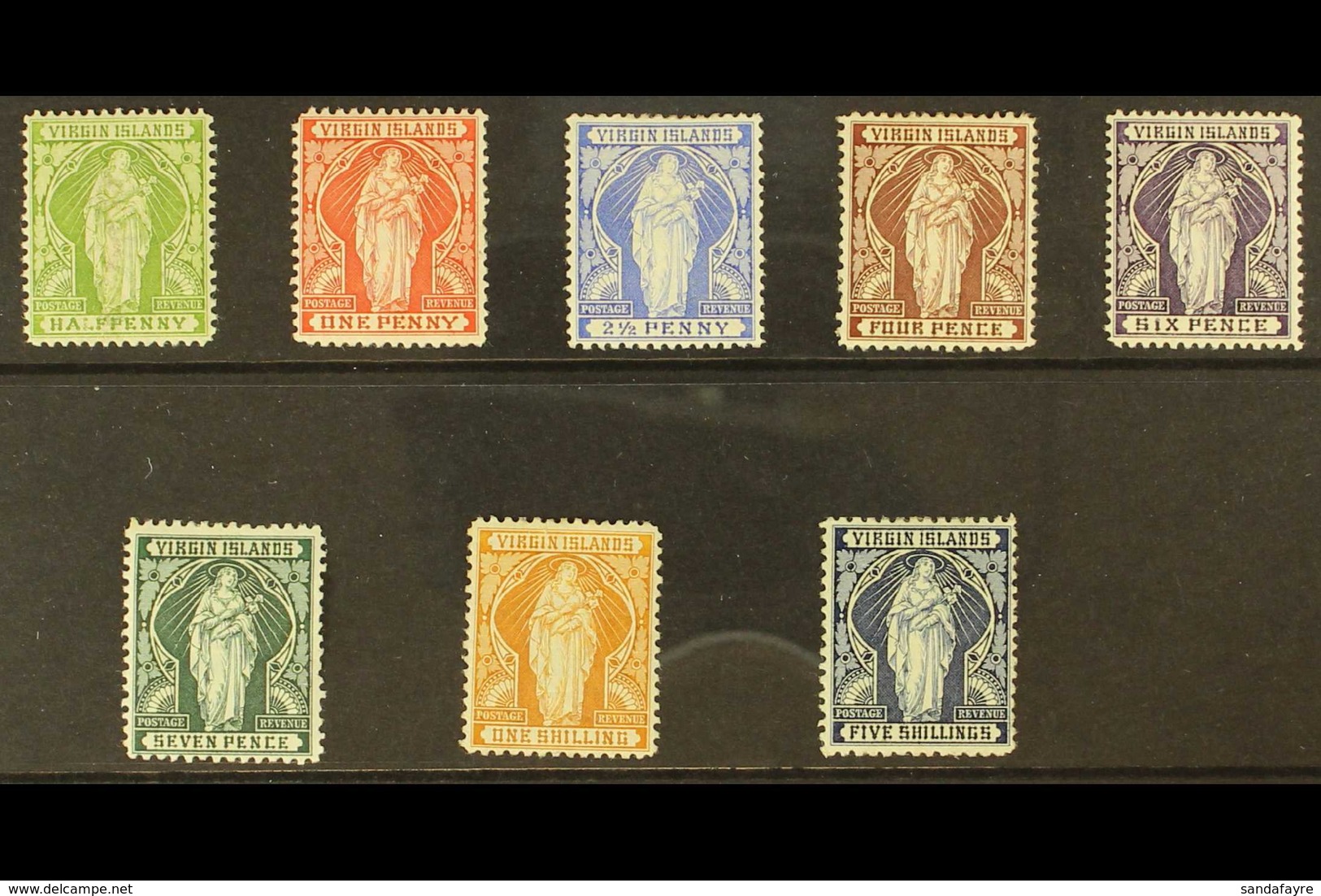 1899 Virgin Complete Set, SG 43/50, Very Fine Mint. Lovely! (8 Stamps) For More Images, Please Visit Http://www.sandafay - Iles Vièrges Britanniques