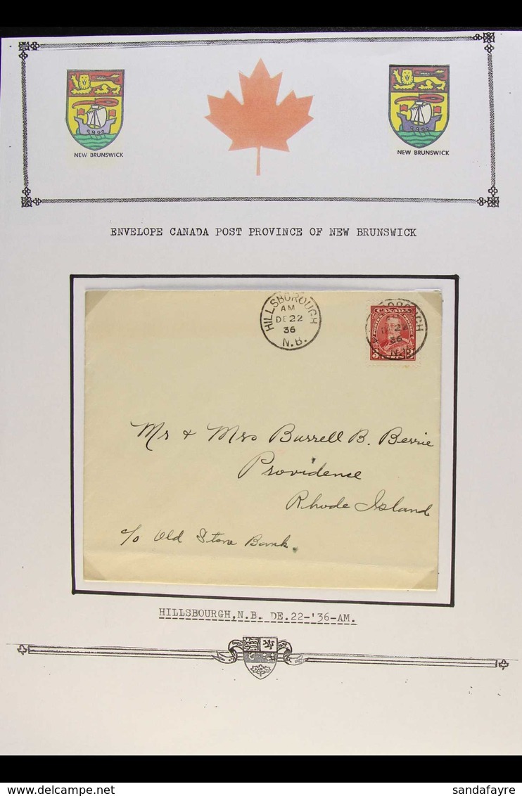 PROVINCE OF NEW BRUNSWICK An Attractive And Interesting Collection Of Clear Cds Postmarks Displayed On Covers And Stamps - Altri & Non Classificati