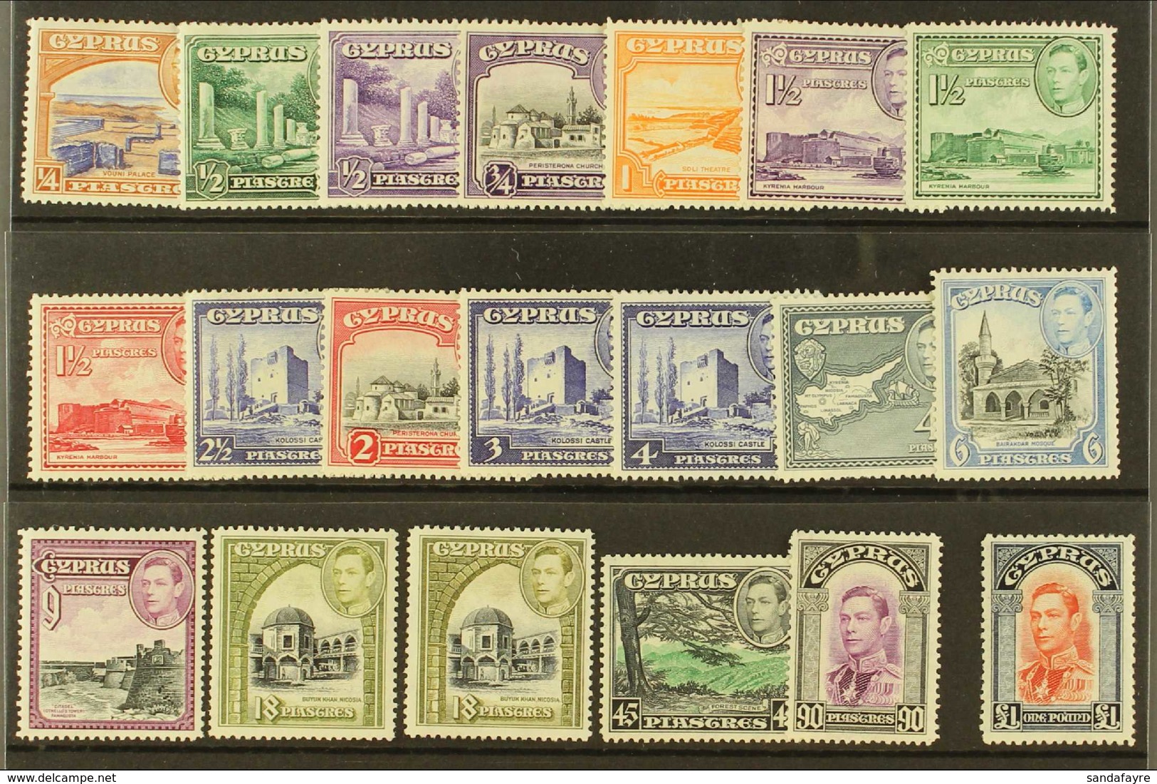 1938-51 Pictorials Complete Set Inc Both 18pi Shades, SG 151/63 & 160a, Very Fine Mint, Very Fresh. (20 Stamps) For More - Sonstige & Ohne Zuordnung