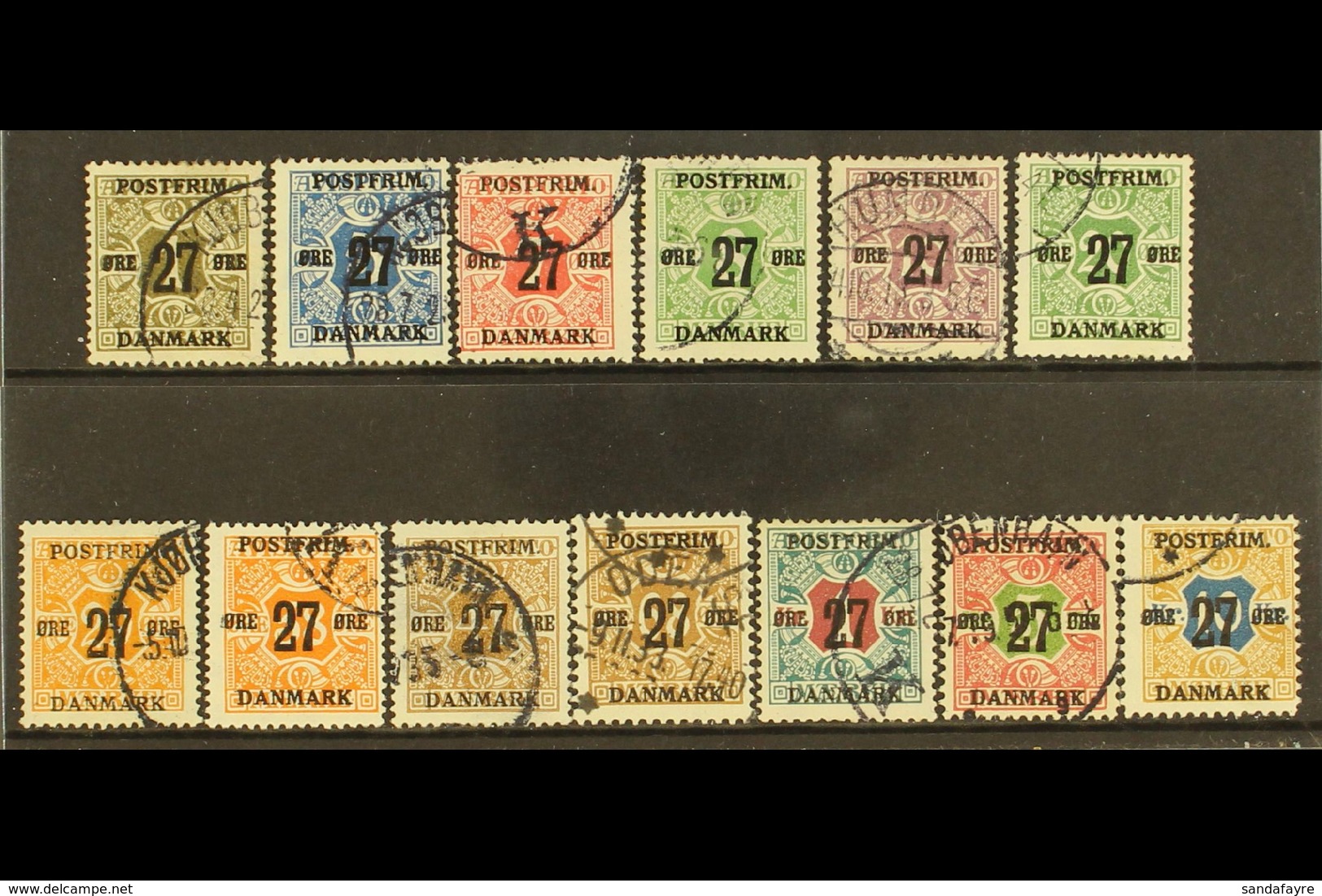 1918 Newspaper Stamp Surcharged Set, Mi 84/96, Fine Used (13 Stamps) For More Images, Please Visit Http://www.sandafayre - Other & Unclassified