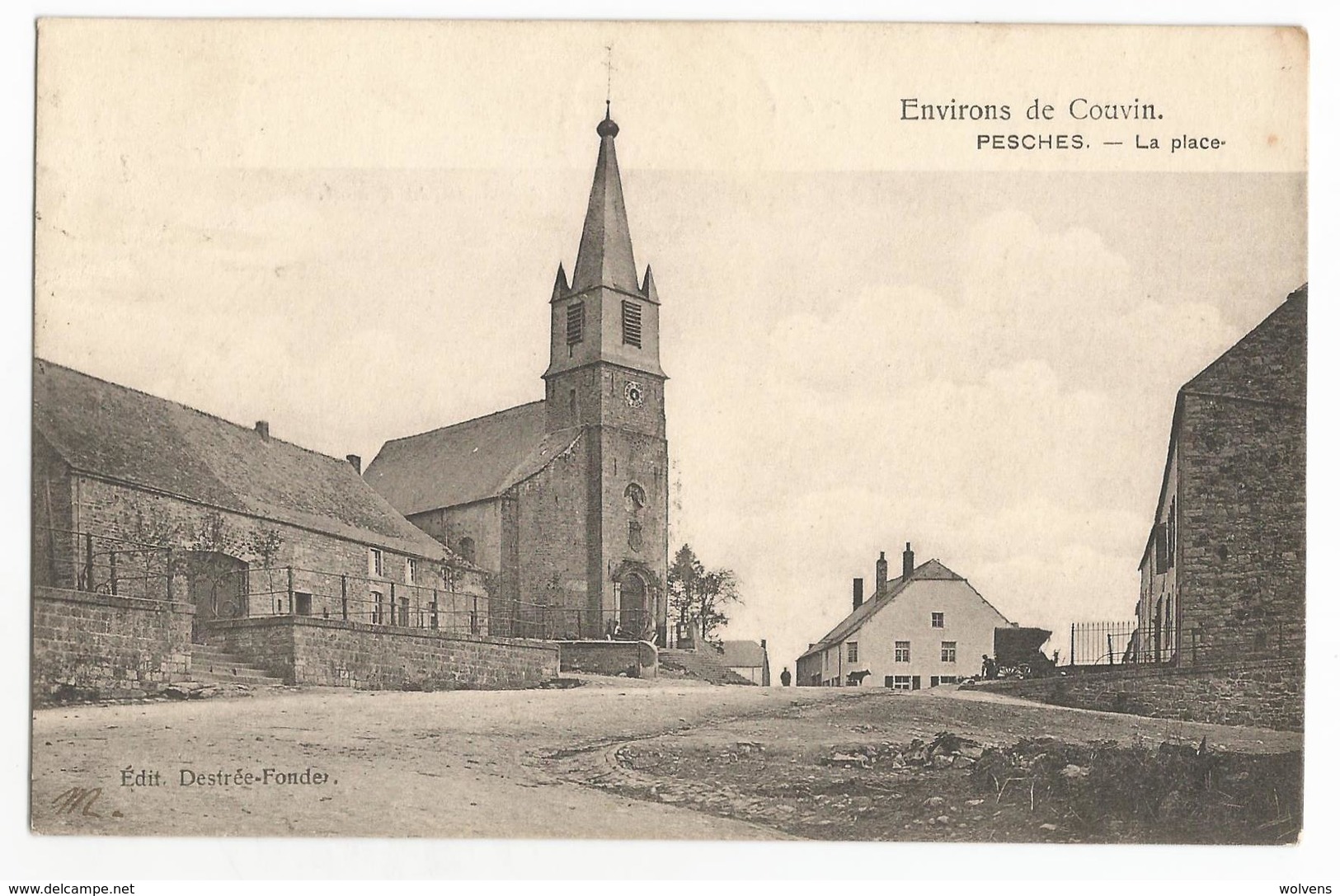 Pesche La Place Carte Postale Ancienne Pesches Environs De Couvin - Couvin