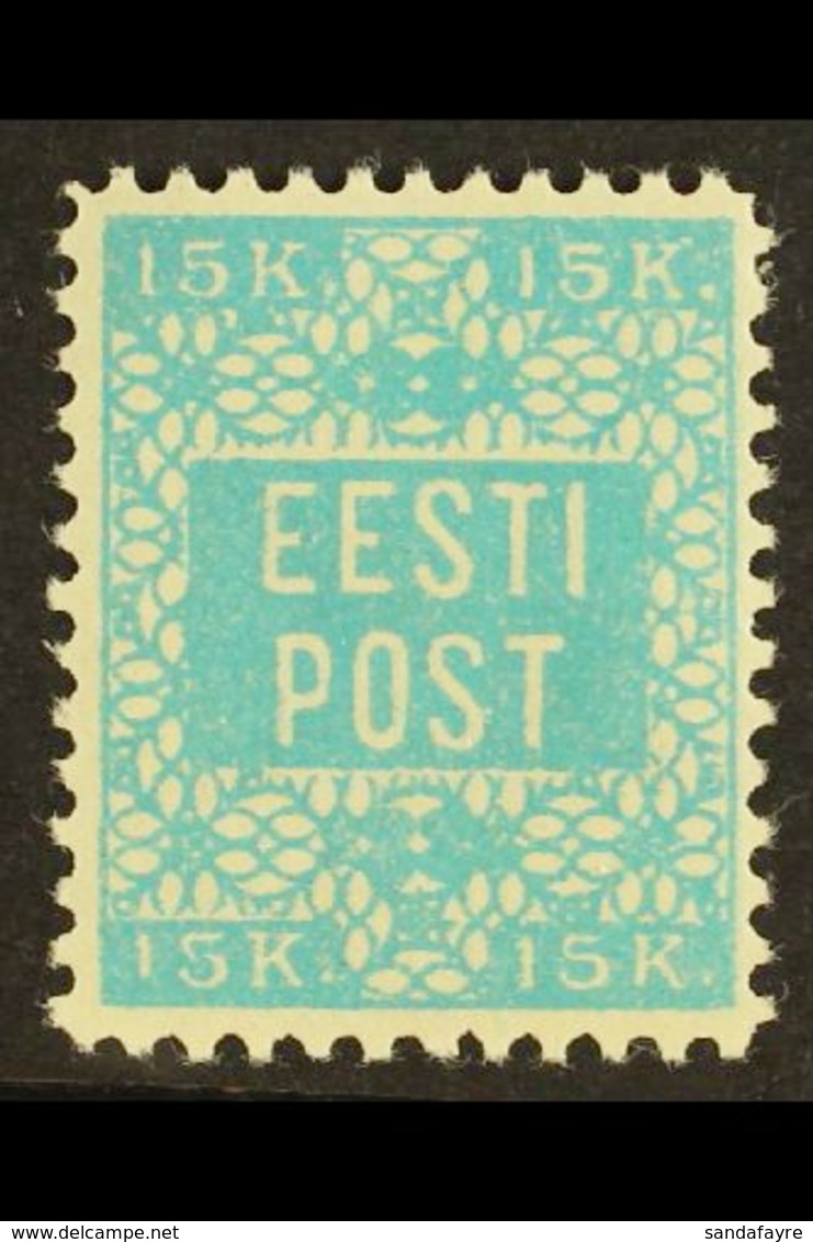 1918 15k Blue Trial Perf 11½ (Michel 2 A, SG 2a), Very Fine Mint, Fresh. For More Images, Please Visit Http://www.sandaf - Estonie