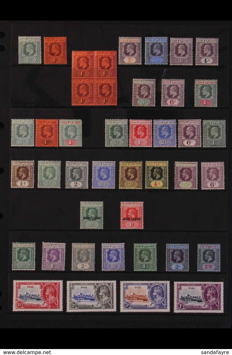 1903-36 OLD TIME MINT COLLECTION Presented On A Stock Page That Includes 1903 CA Wmk Set To 1s Inc A Nhm 1d Block Of 4,  - Fidschi-Inseln (...-1970)