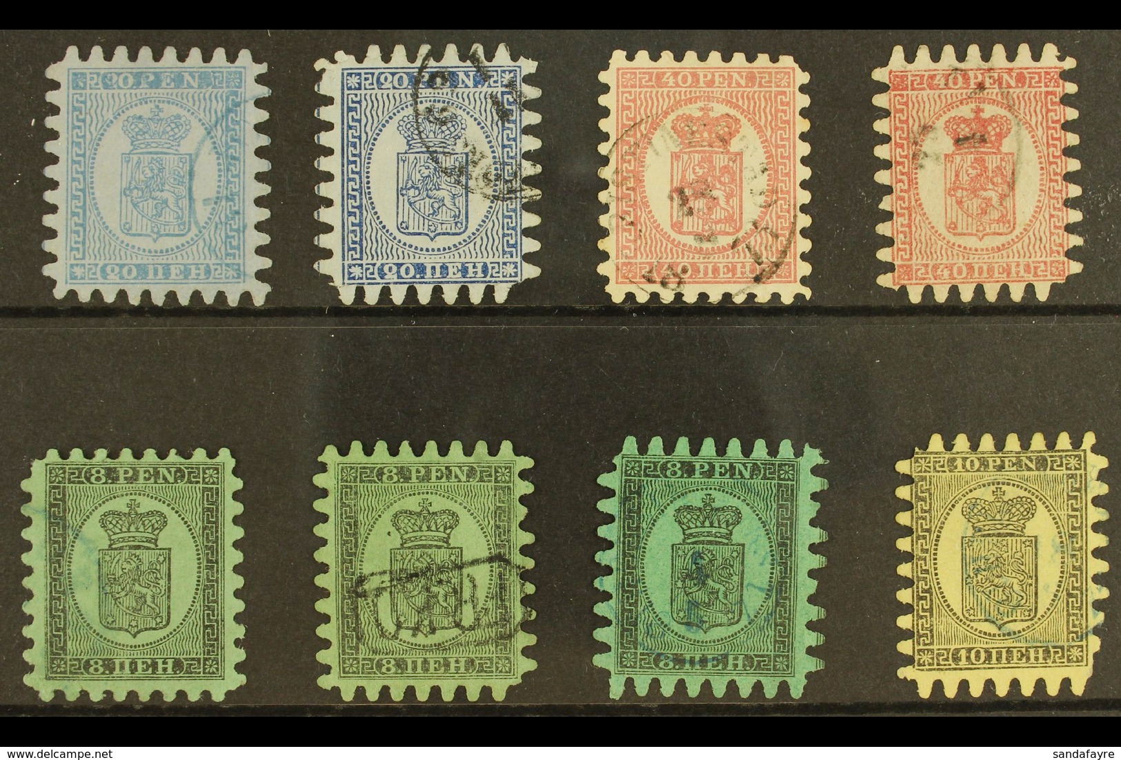 1866-71 FINE USED SELECTION An Attractive, All Different Wove Paper Selection On A Stock Card. Includes 1866 20p X2 (SG  - Other & Unclassified