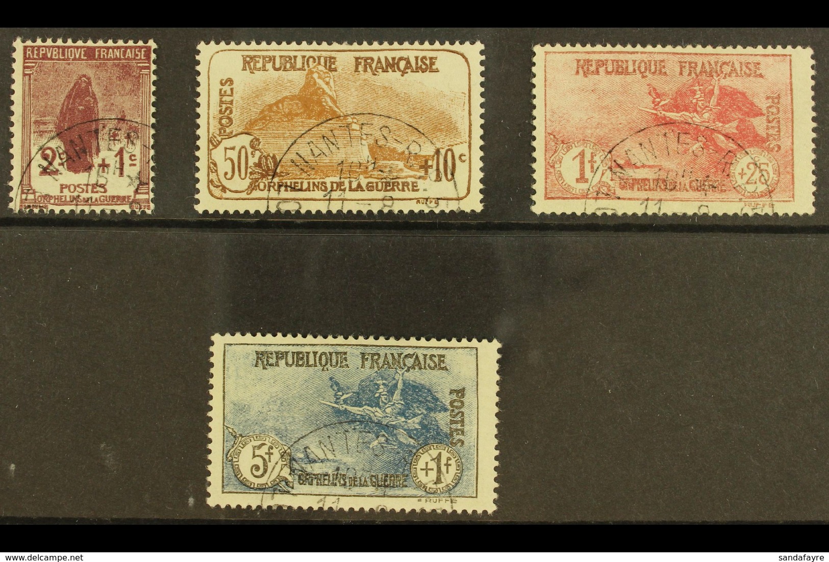 1926-27 War Orphans' Fund Complete Set (Yvert 229/32, SG 450/53), Very Fine Cds Used, Very Fresh. (4 Stamps) For More Im - Other & Unclassified