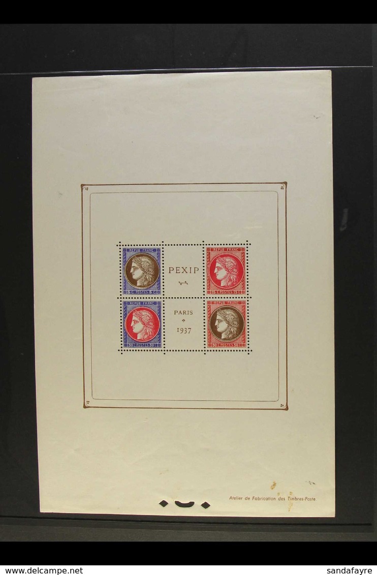 1937 PEXIP Exhibition Mini-sheet (Yvert Block 3, SG MS581), Mint (all Stamps Are Never Hinged), Small Faults & Spots, Ca - Altri & Non Classificati