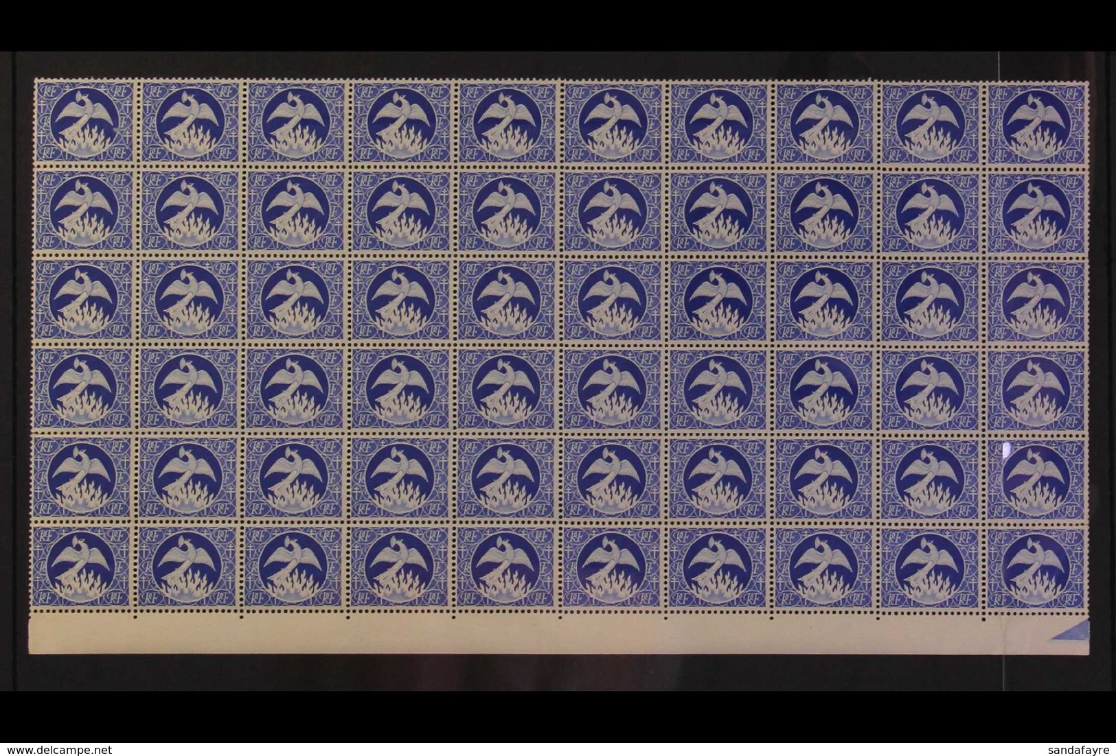 TIMBRES D'EPARGNE SAVING STAMPS 1945 (-) Blue 'Phenix' - Phoenix Rising From The Ashes, Maury 701N, Never Hinged Mint Bo - Other & Unclassified