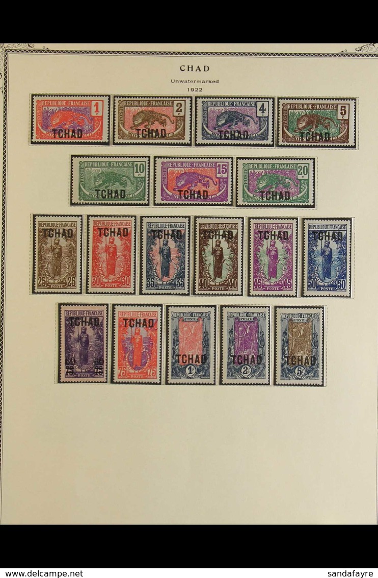 CHAD 1922-33 COMPLETE MINT / NHM COLLECTION. A Charming, Complete Mint / Nhm Collection Presented On A Series Of "Scott" - Autres & Non Classés