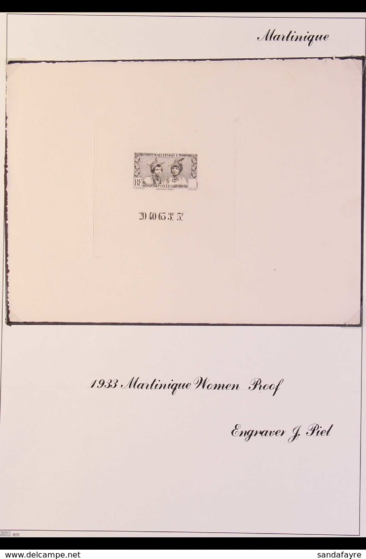 MARTINIQUE 1933 IMPERF SUNKEN DIE PROOFS For The 1933-40 Pictorial Definitive Issues (SG 134/173) And The 1933 Postage D - Andere & Zonder Classificatie