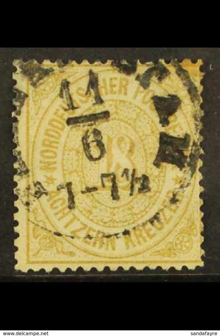 NORTH GERMAN CONFEDERATION 1869-70 18k Bistre (Southern District) Perf 14, Mi 23, SG 37, Cds Used With Toned Upper Right - Sonstige & Ohne Zuordnung