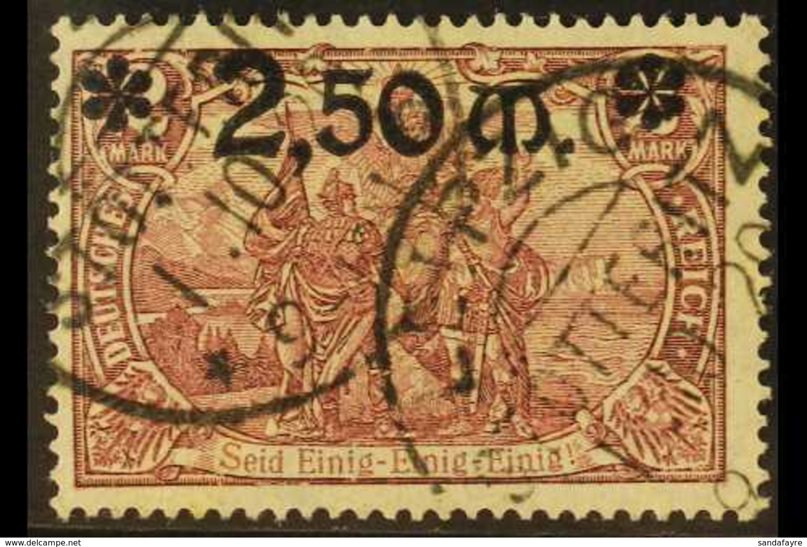 1920 2.50m On 2m Rosy Purple Surcharge (Michel 118, SG 139), Fine Used With Two Fully Dated Cds Cancels. For More Images - Sonstige & Ohne Zuordnung