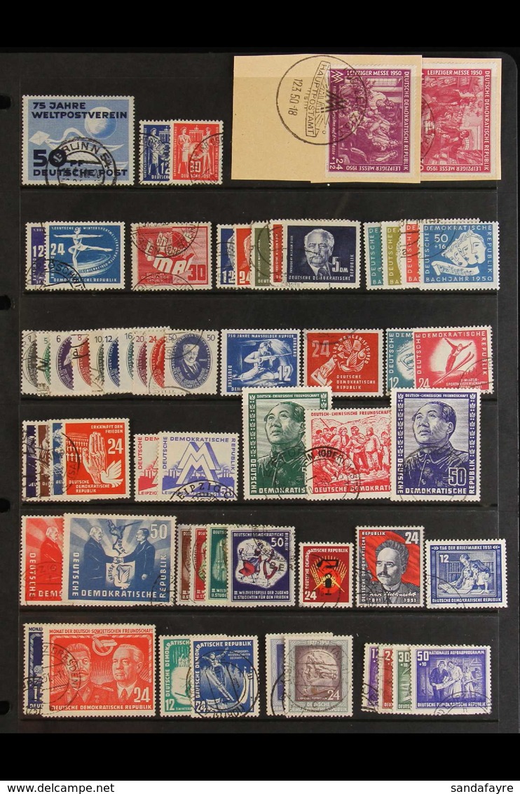 1949-1955 VERY FINE CDS USED COLLECTION On Stock Pages, ALL DIFFERENT, Includes 1949 50pf UPU, 1950 DEBRIA M/s On Card,  - Other & Unclassified