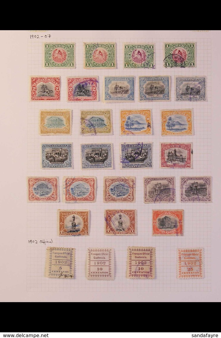 1902-33  CLEAN AND ATTRACTIVE COLLECTION. A Mint And Used Collection On Album Pages Which Includes  1902-07 Set Used, 19 - Guatemala