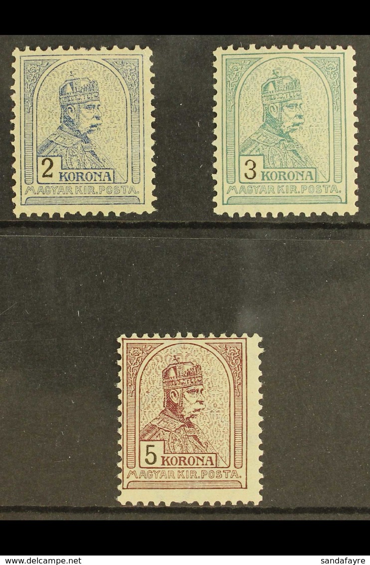 1900 2k, 3k And 5k Franz Josef High Values, Mi 68/70A, Very Fine And Fresh Mint. Cat €800 (£680) (3 Stamps) For More Ima - Other & Unclassified