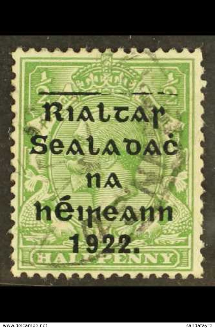 1922 Thom Wide Setting ½d Green, Showing Guide Blocks (Hib. T43a), Fine Cds Used, Scarce ! For More Images, Please Visit - Andere & Zonder Classificatie