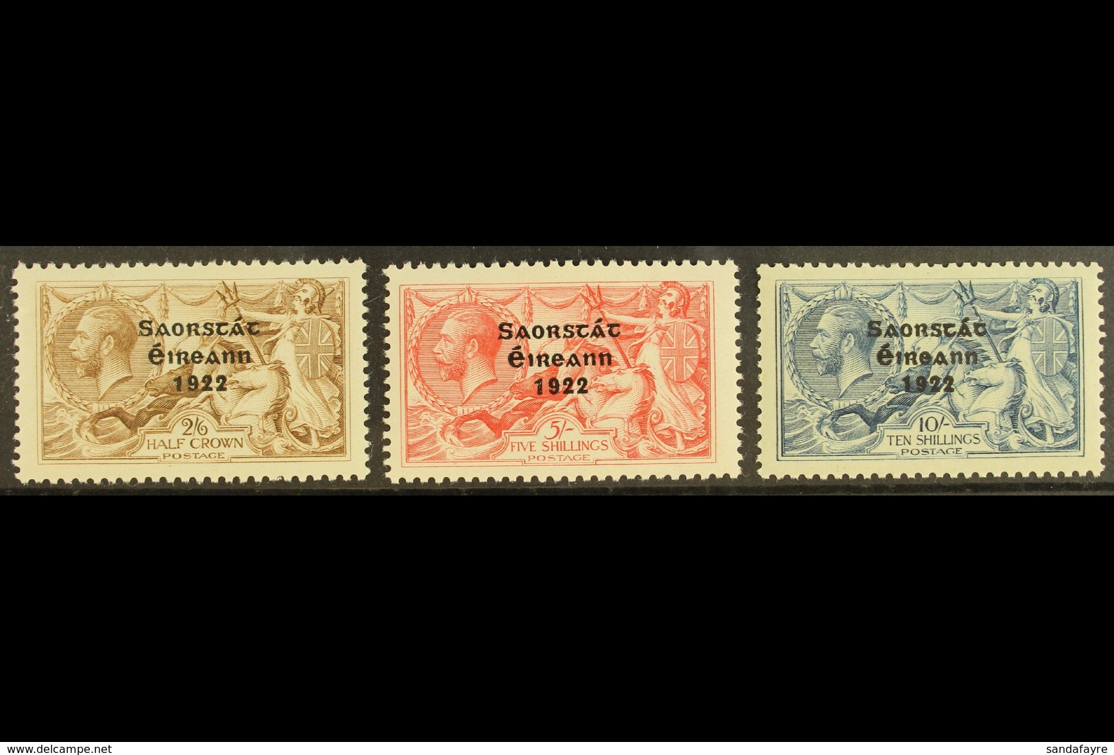 1927-28 SEAHORSES SET 2s6d To 10s, SG 86/88, The 10s From The Broken "S" Plate, Fine Mint. (3) For More Images, Please V - Otros & Sin Clasificación