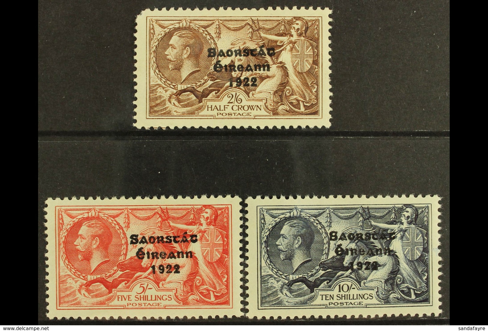 1935 SEAHORSES Re-engraved Set, SG 99/101, Fresh Mint, The 2s6d With A Rounded Corner Perf., Otherwise Fine. (3) For Mor - Other & Unclassified