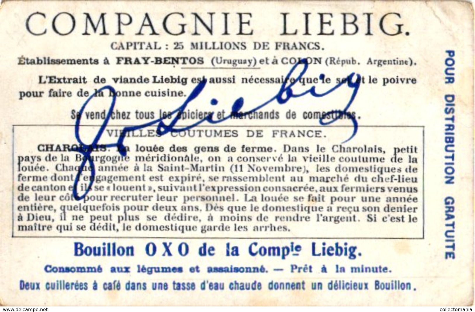 0980  Liebig 6 Cards- C1909- Old French Cusoms-Feux de St.Jean Bretagne-Tarasque-Dauphiné-Touraine- les Rois