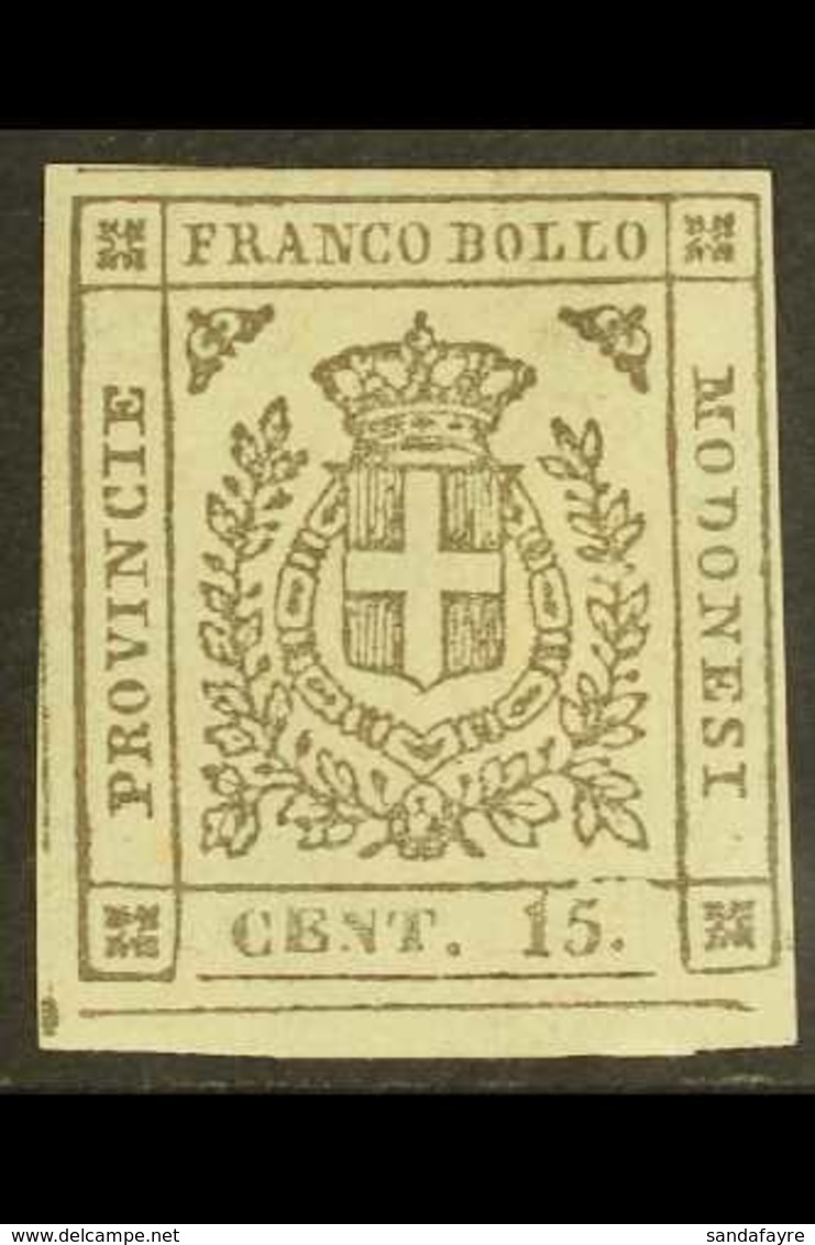 MODENA 1859 15c Grey Black, Provisional Govt, Sass 14b, Very Fine Mint Og. Cat Sass €900 (£800) For More Images, Please  - Non Classificati