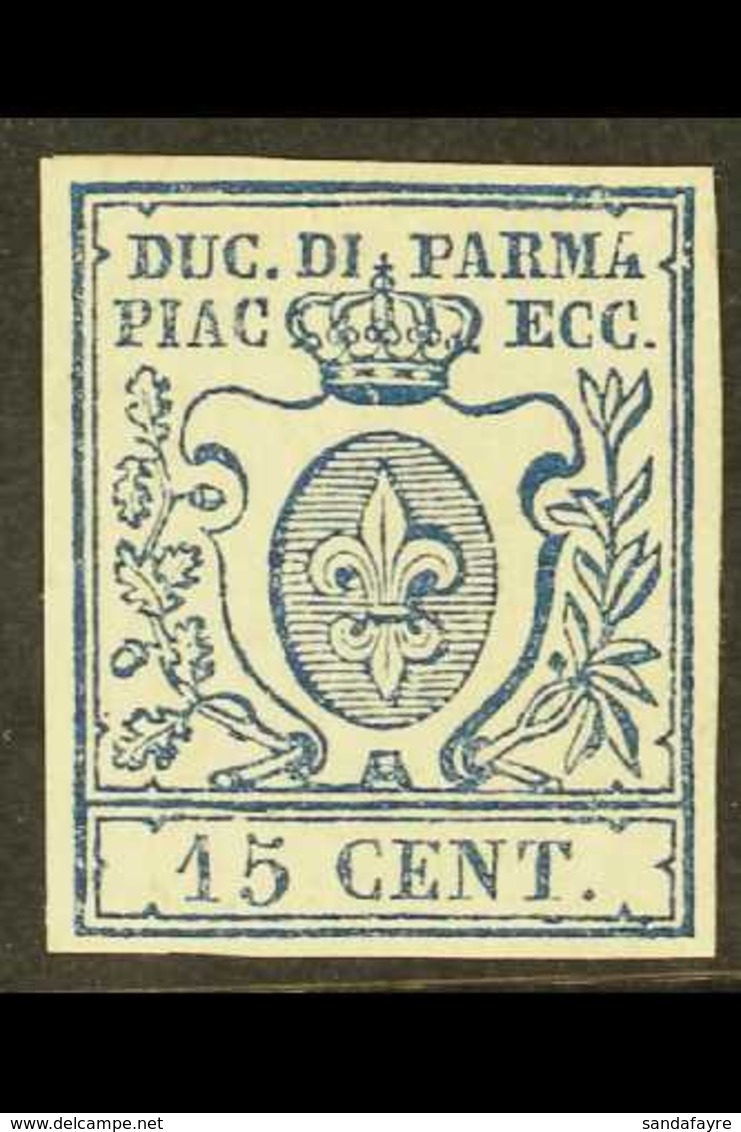 PARMA 1857 15c Fleur De Lis Design, Proof In Blue. Sass P1, Very Fine And Fresh. For More Images, Please Visit Http://ww - Unclassified