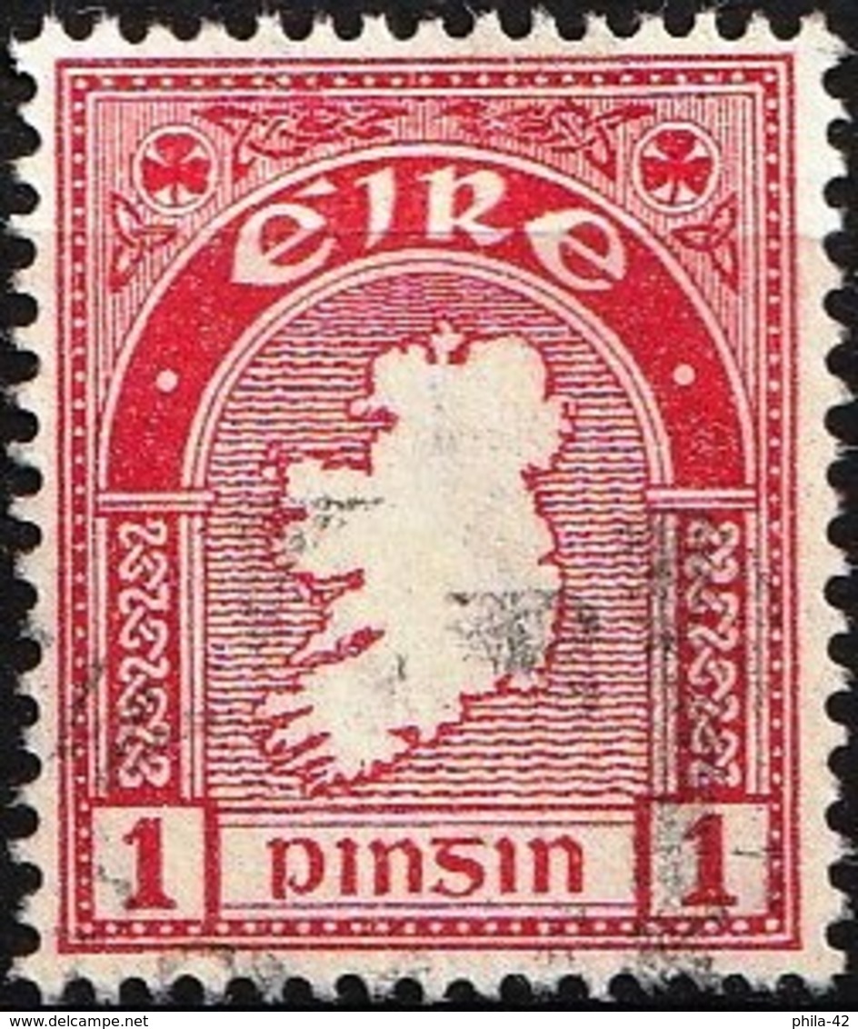 Ireland 1940 - Map Of Country ( Mi 72A - YT 79 ) - Used Stamps