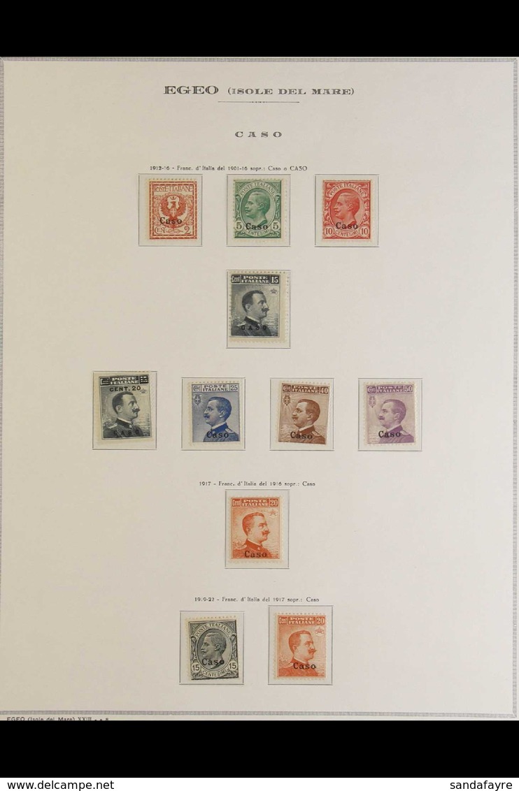 CASO 1912-1922 "Caso" Local Overprints Complete Set (SG 3B/13B, Sassone 1/11), Fine Mint, Some Are Never Hinged, Very Fr - Altri & Non Classificati
