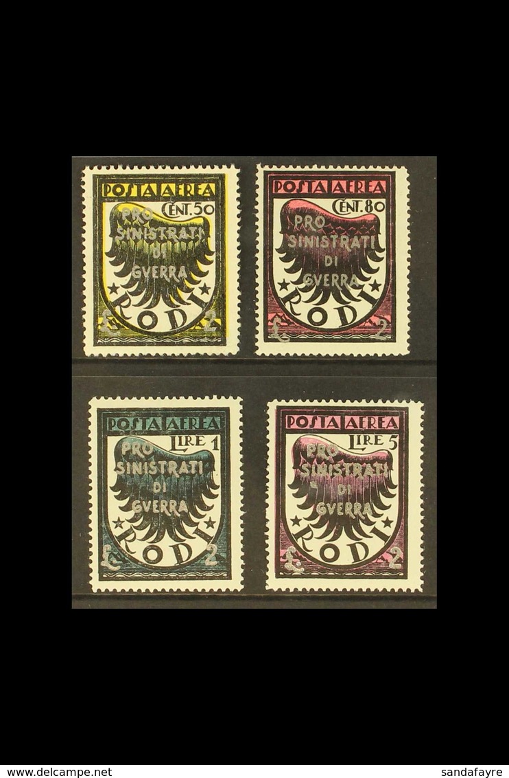 EGEO (DODECANESE ISLANDS) GERMAN OCCUPATION 1944 Air War Victims' Relief Overprints Complete Set (SG 232/35, Sassone 56/ - Sonstige & Ohne Zuordnung