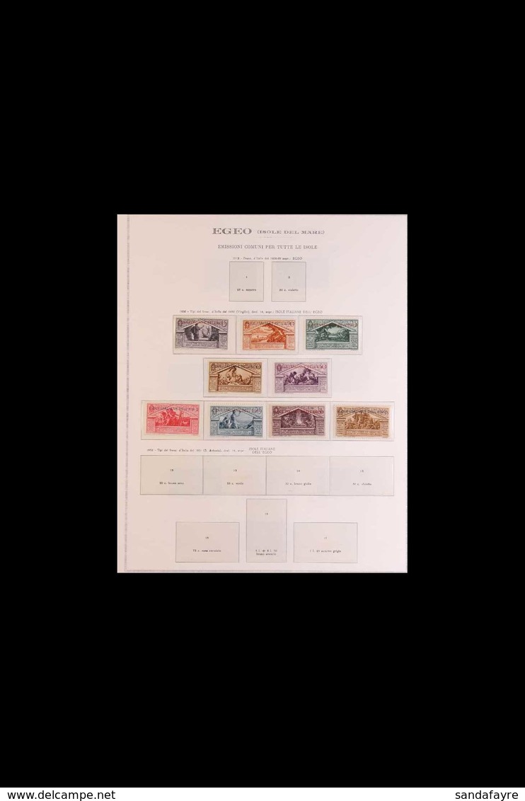 EGEO (DODECANESE ISLANDS) 1930-1945 SUPERB MINT COLLECTION On Hingeless Pages, All Different Complete Sets, Includes 193 - Other & Unclassified